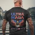 Ultra Mega Eagle 2022 Ultra Maga Tee American Flag Eagle Tshirt Men's Crewneck Short Sleeve Back Print T-shirt Gifts for Old Men