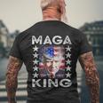 Ultra Mega King Trump Vintage American Us Flag Anti Biden V2 Men's Crewneck Short Sleeve Back Print T-shirt Gifts for Old Men