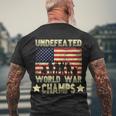 Undefeated World War Champs V2 Men's Crewneck Short Sleeve Back Print T-shirt Gifts for Old Men