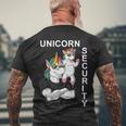 Unicorn Security V3 Men's Crewneck Short Sleeve Back Print T-shirt Gifts for Old Men