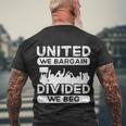 United We Bargain Divided We Beg Labor Day Union Worker Gift V3 Men's Crewneck Short Sleeve Back Print T-shirt Gifts for Old Men