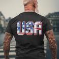 Usa Us Flag Patriotic 4Th Of July America V2 Men's Crewneck Short Sleeve Back Print T-shirt Gifts for Old Men