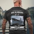 Uss Alabama Bb Men's Crewneck Short Sleeve Back Print T-shirt Gifts for Old Men