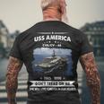 Uss America Cv 66 Cva 66 Front Men's Crewneck Short Sleeve Back Print T-shirt Gifts for Old Men