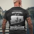 Uss Bausell Dd Men's Crewneck Short Sleeve Back Print T-shirt Gifts for Old Men