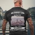 Uss Charles P Cecil Dd Men's Crewneck Short Sleeve Back Print T-shirt Gifts for Old Men