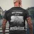 Uss Conway Dd Men's Crewneck Short Sleeve Back Print T-shirt Gifts for Old Men