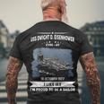 Uss Dwight D Eisenhower Cvn 69 Uss Ike Men's Crewneck Short Sleeve Back Print T-shirt Gifts for Old Men