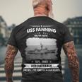Uss Fanning Ff 1076 De Men's Crewneck Short Sleeve Back Print T-shirt Gifts for Old Men