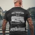 Uss Frontier Ad Men's Crewneck Short Sleeve Back Print T-shirt Gifts for Old Men
