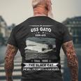Uss Gato Ssn 615 - The Black Cat Men's Crewneck Short Sleeve Back Print T-shirt Gifts for Old Men