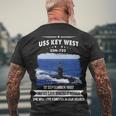Uss Key West Ssn V2 Men's Crewneck Short Sleeve Back Print T-shirt Gifts for Old Men