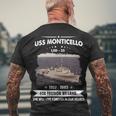 Uss Monticello Lsd V2 Men's Crewneck Short Sleeve Back Print T-shirt Gifts for Old Men
