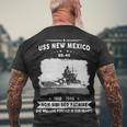 Uss New Mexico Bb Men's Crewneck Short Sleeve Back Print T-shirt Gifts for Old Men