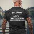 Uss Parker Dd Men's Crewneck Short Sleeve Back Print T-shirt Gifts for Old Men