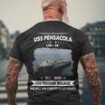 Uss Pensacola Lsd V2 Men's Crewneck Short Sleeve Back Print T-shirt Gifts for Old Men