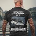 Uss Savannah Aor Men's Crewneck Short Sleeve Back Print T-shirt Gifts for Old Men