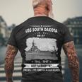 Uss South Dakota Bb Men's Crewneck Short Sleeve Back Print T-shirt Gifts for Old Men