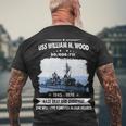 Uss William M Wood Ddr 715 Dd Men's Crewneck Short Sleeve Back Print T-shirt Gifts for Old Men