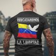 Venezuela Freedom Democracy Guaido La Libertad Men's Back Print T-shirt Gifts for Old Men