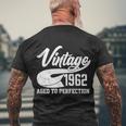 Vintage 1962 Aged To Perfection 60Th Birthday Men's Crewneck Short Sleeve Back Print T-shirt Gifts for Old Men