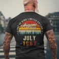 Vintage 55Th Birthday Awesome Since July 1967 Epic Legend Men's T-shirt Back Print Gifts for Old Men