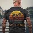 Vintage California Tshirt Men's Crewneck Short Sleeve Back Print T-shirt Gifts for Old Men