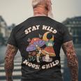 Vintage Retro Stay Wild Moon Child Frog Mushroom Hippie Men's T-shirt Back Print Gifts for Old Men