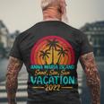 Vintage Sunset Summer Vacation 2022 Anna Maria Island Beach Cool Gift Men's Crewneck Short Sleeve Back Print T-shirt Gifts for Old Men