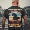 Vintage Take My Horse To The Old Town Road Tshirt Men's Crewneck Short Sleeve Back Print T-shirt Gifts for Old Men