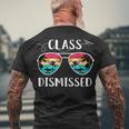 Vintage Teacher Class Dismissed Sunglasses Sunset Surfing V2 Men's T-shirt Back Print Gifts for Old Men