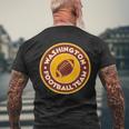 Vintage Washington Football Team Logo Emblem Men's Crewneck Short Sleeve Back Print T-shirt Gifts for Old Men