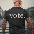 Vote Simple Logo Tshirt Men's Crewneck Short Sleeve Back Print T-shirt Gifts for Old Men