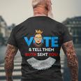 Vote Tell Them Ruth Sent You Dissent Rbg Vote V2 Men's Crewneck Short Sleeve Back Print T-shirt Gifts for Old Men