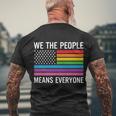 We The People Means Everyone Pride Month Lbgt Men's Crewneck Short Sleeve Back Print T-shirt Gifts for Old Men