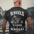 Wheels Woman & Whiskey Men's Crewneck Short Sleeve Back Print T-shirt Gifts for Old Men