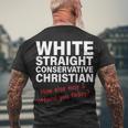 White Straight Conservative Christian V2 Men's Crewneck Short Sleeve Back Print T-shirt Gifts for Old Men