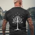 White Tree Of Gondor Men's Crewneck Short Sleeve Back Print T-shirt Gifts for Old Men