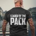 Wolf Pack Leader Of The Pack Paw Print Meaningful Men's T-shirt Back Print Gifts for Old Men