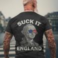 Womens 4Th Of July Suck It England Men's Crewneck Short Sleeve Back Print T-shirt Gifts for Old Men