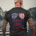 Womens Rights Are Human Rights 4Th Of July Men's Crewneck Short Sleeve Back Print T-shirt Gifts for Old Men