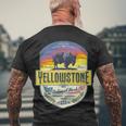 Yellowstone National Park Tshirt V2 Men's Crewneck Short Sleeve Back Print T-shirt Gifts for Old Men