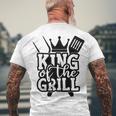 King Grill  Grilling Gift Barbecue Fathers Day Dad Bbq   V2 Men's Crewneck Short Sleeve Back Print T-shirt