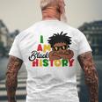 I Am Black History For Boys Black History Month Men's T-shirt Back Print Gifts for Old Men