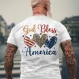 God Bless America Patriotic 4Th Of July American Christians Men's T-shirt Back Print Gifts for Old Men