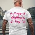 Happy Mothers Day Hearts Gift Tshirt Men's Crewneck Short Sleeve Back Print T-shirt Gifts for Old Men
