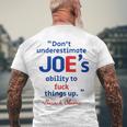 Joes Ability To Fuck Things Up - Barack Obama Men's Crewneck Short Sleeve Back Print T-shirt Gifts for Old Men