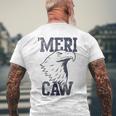 Meri Caw Eagle Head Graphic 4Th Of July Men's Back Print T-shirt Gifts for Old Men