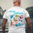 Ocean Animals Marine Creatures Under The Sea Men's Back Print T-shirt Gifts for Old Men