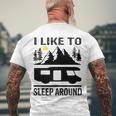 I Like To Sleep Around Camper Men's Back Print T-shirt Gifts for Old Men